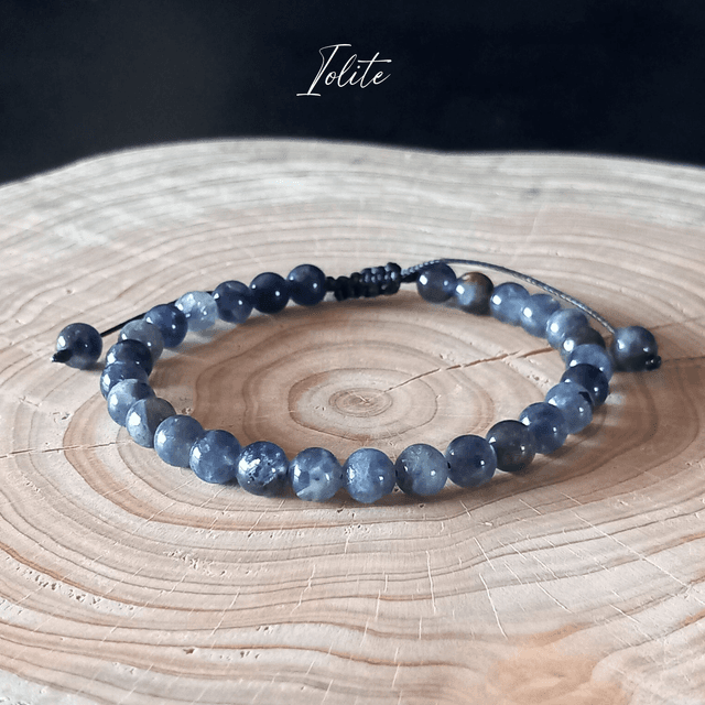 Bracelet ajustable en Iolite (Cordiérite)