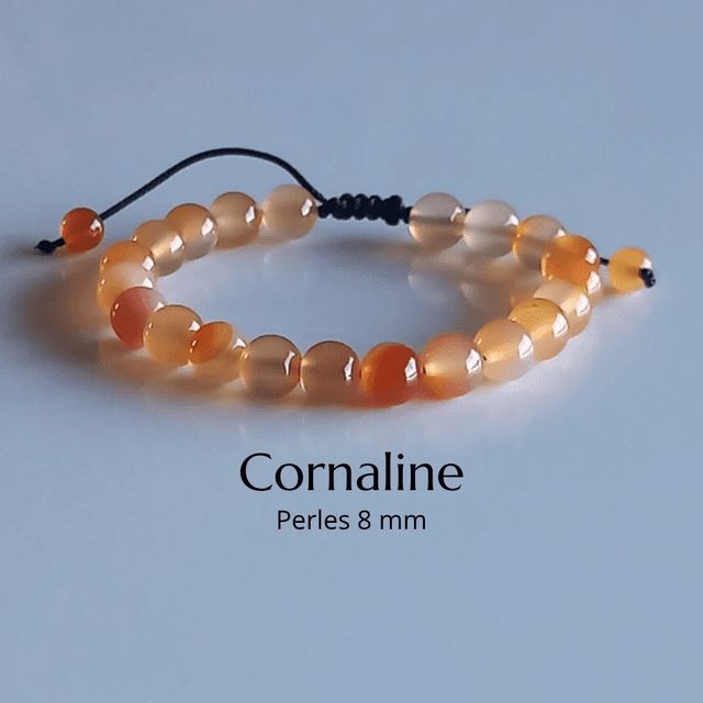 Bracelet ajustable en Cornaline