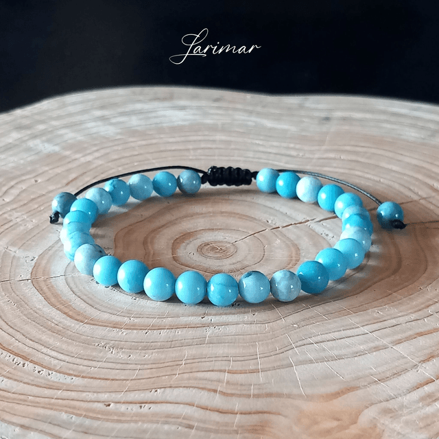Bracelet ajustable en Larimar