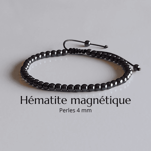 Bracelet ajustable en Hématite magnétique