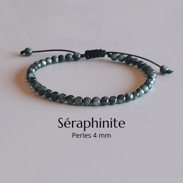 Bracelet ajustable en Séraphinite