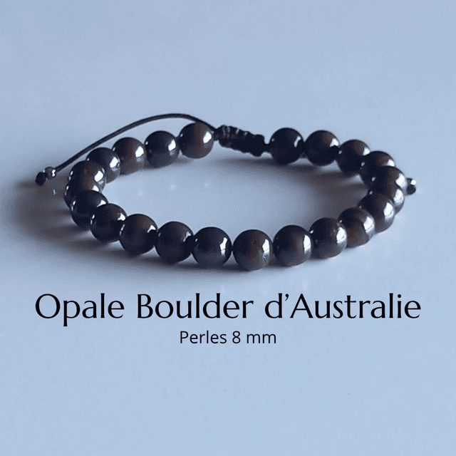 Bracelet ajustable en Opale boulder d&#039;Australie