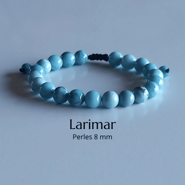 Bracelet ajustable en Larimar
